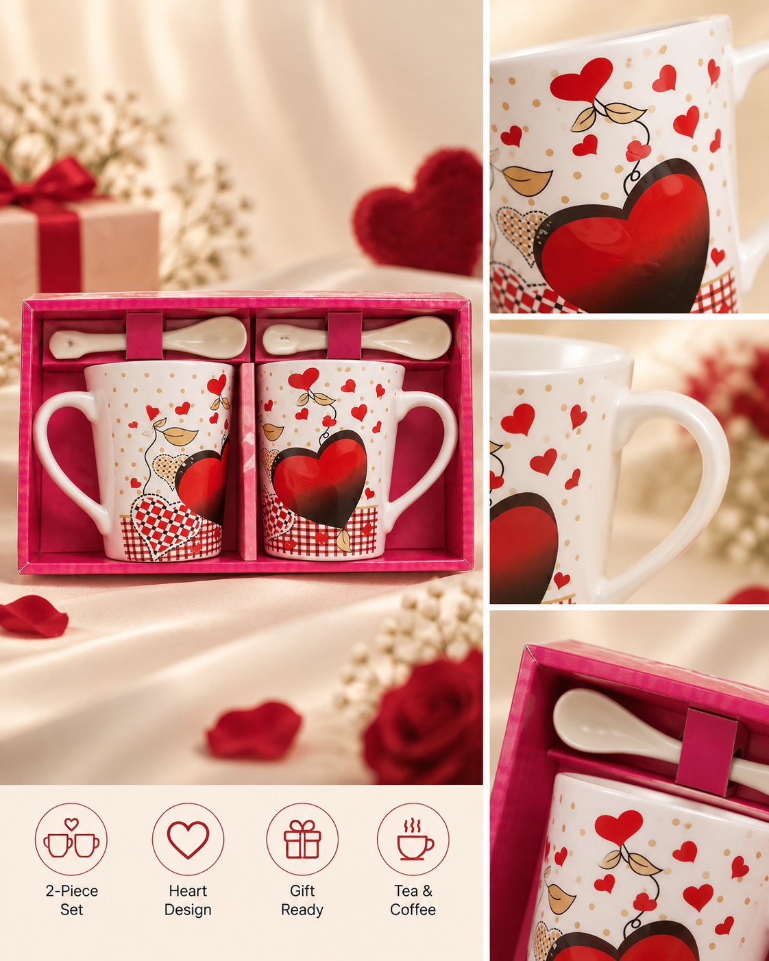 Heart Couple Mug Gift Set