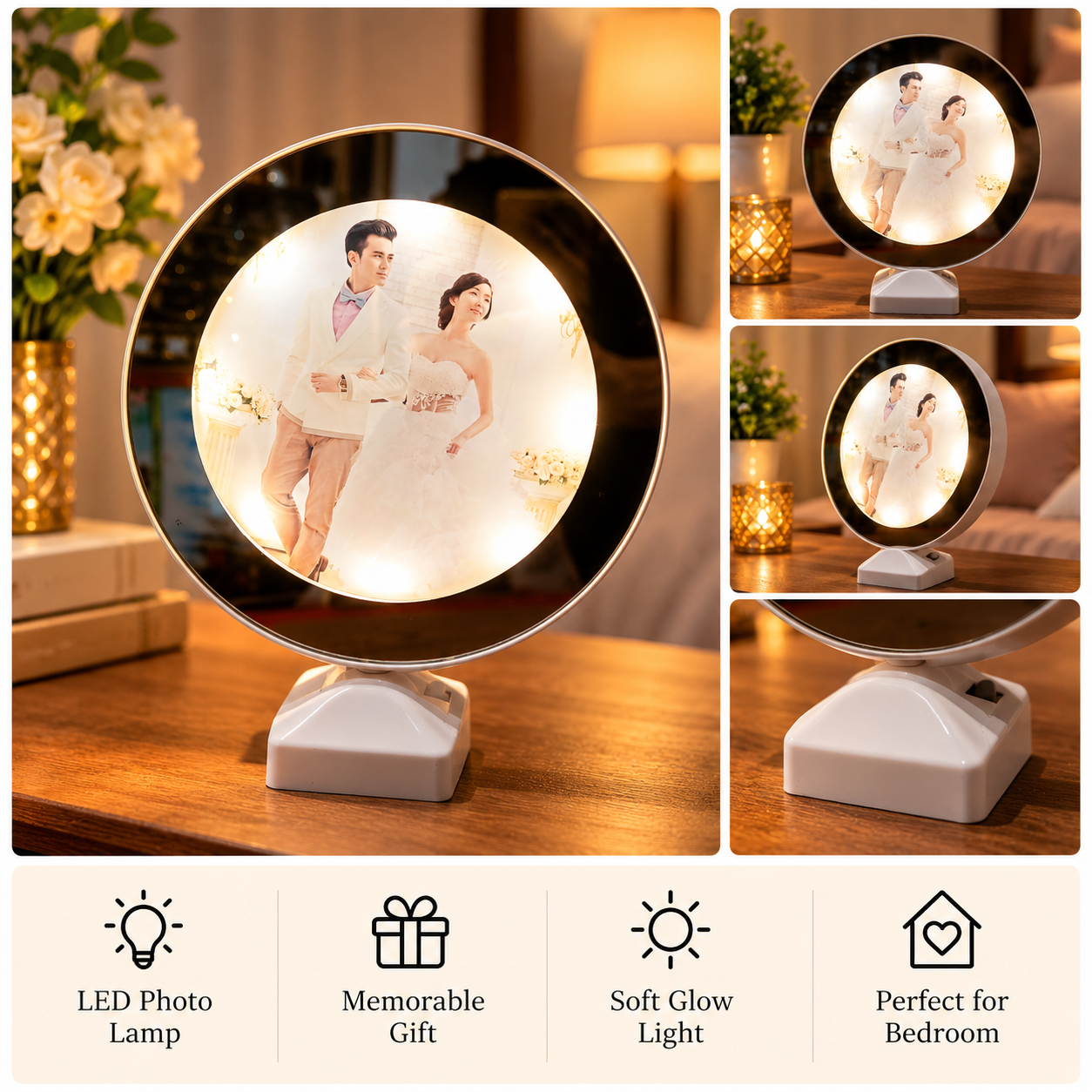 LED Magic Mirror Photo Lamp